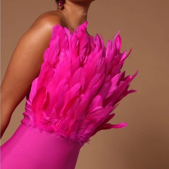 Fashion Nova Marianna Bandage Midi Dress-Magenta-NWT!!! - Picture 4 of 4